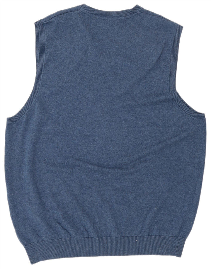 Regata masculina Marks & Spencer com colete XL de algodão azul marinho