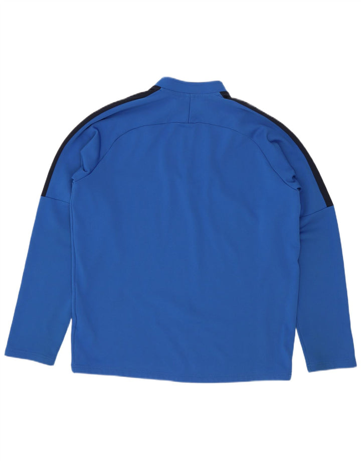 Nike Meninos Zip Neck Pullover Treino Top 13-14 Anos XL Azul Colourblock