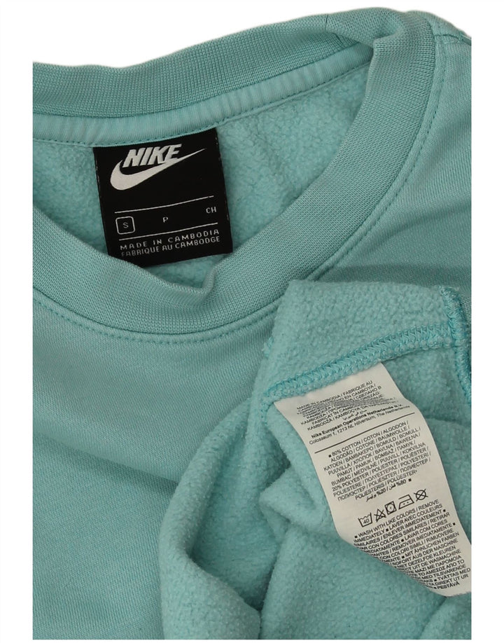 Nike Mens Moletom Jumper Pequeno Algodão Turquesa