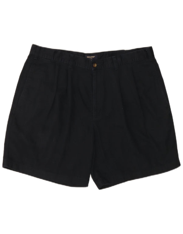 Dockers Mens Khakis Chino Shorts W38 XL Azul Marinho Algodão