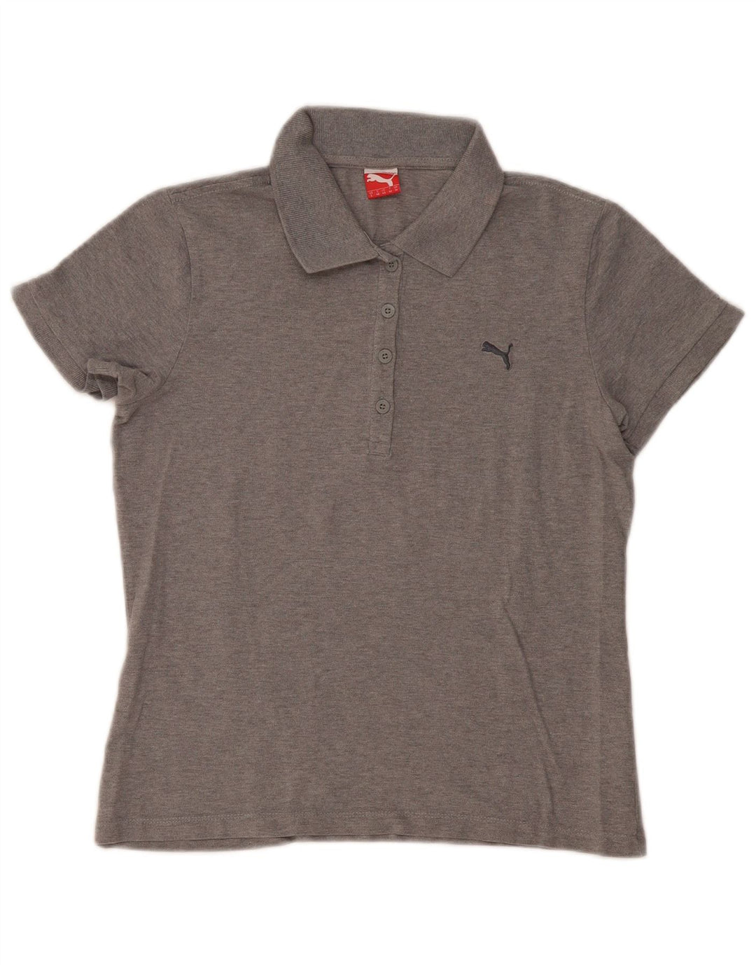 Camisa polo feminina PUMA UK 14 algodão cinza médio