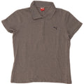 Camisa polo feminina PUMA UK 14 algodão cinza médio