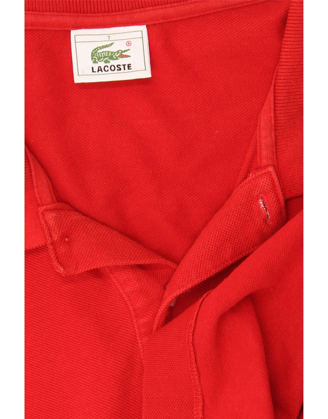 Camisa polo masculina Lacoste tamanho 7 2XL vermelha