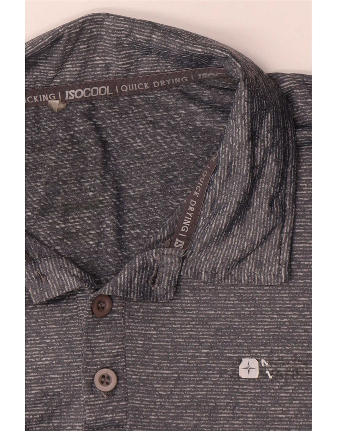 Camisa polo masculina Mountain Warehouse XL cinza manchado de nylon