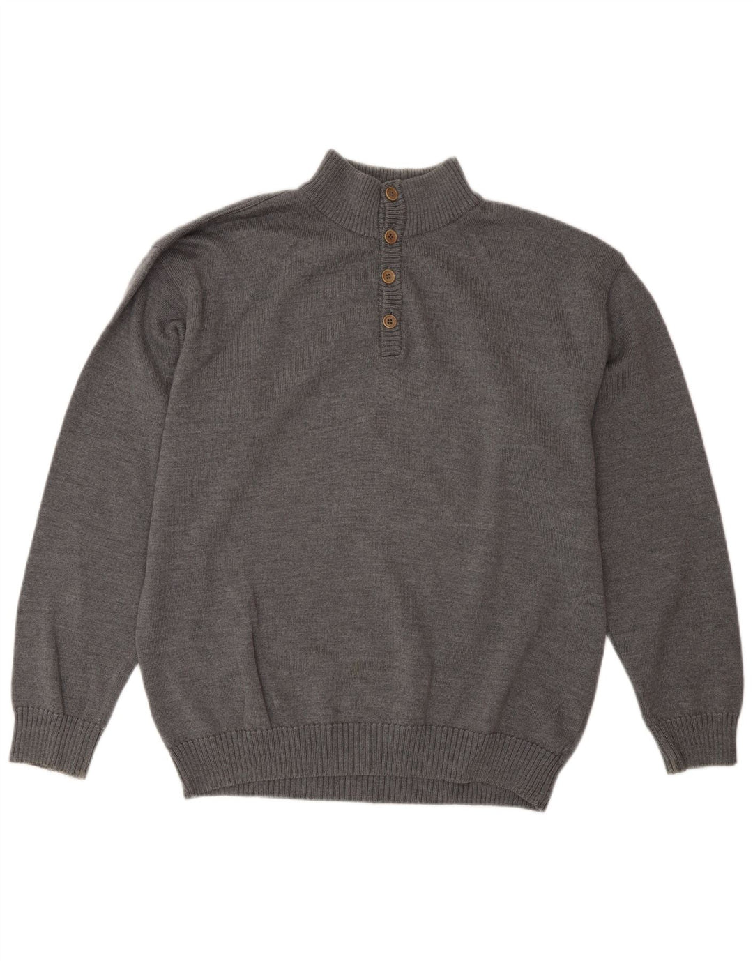 Suéter masculino Sea & Sky com gola redonda e lã cinza grande