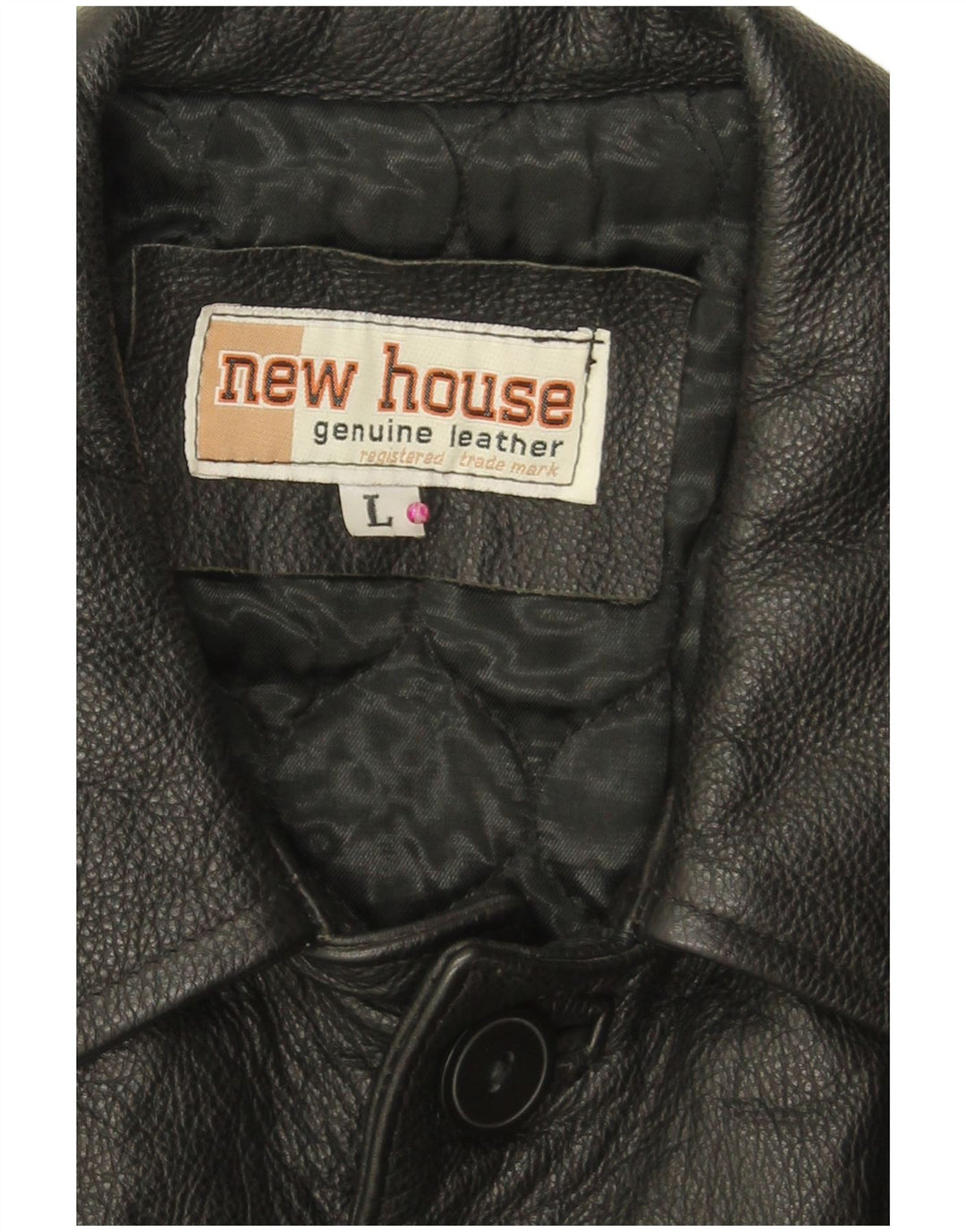 Jaqueta de couro masculina vintage UK 40 grande couro preto