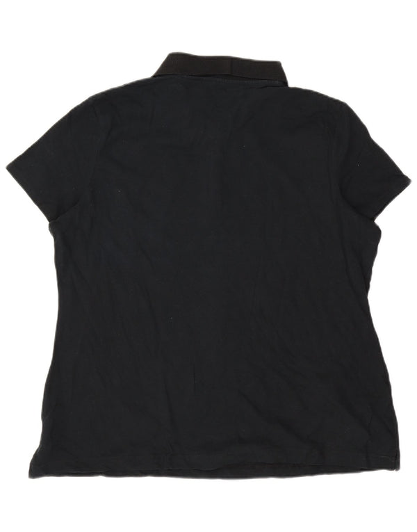 Camisa polo feminina LEE UK 20 2XL algodão preto