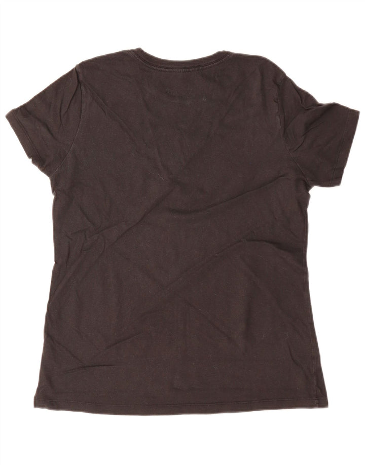 Camiseta feminina gráfica NIKE UK 12 médio algodão preto