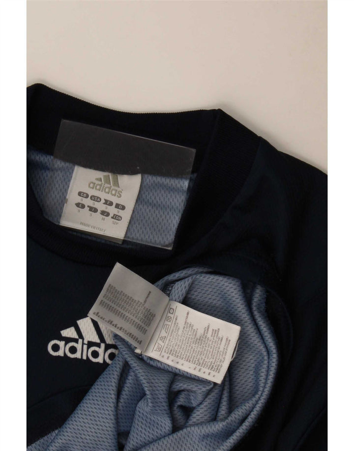 Adidas Mens Graphic T-Shirt Top Pequeno Poliéster Azul Marinho