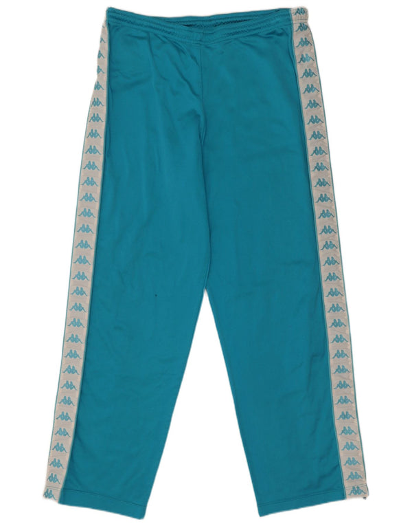Calça de treino masculina Kappa com estampa gráfica grande azul colorblock poliéster