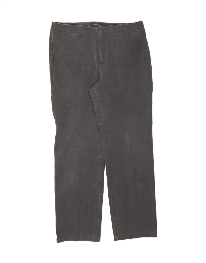 DOCKERS Womens Straight Casual Trousers W32 L29 Grey Vintage Dockers and Second-Hand Dockers from Messina Hembry 