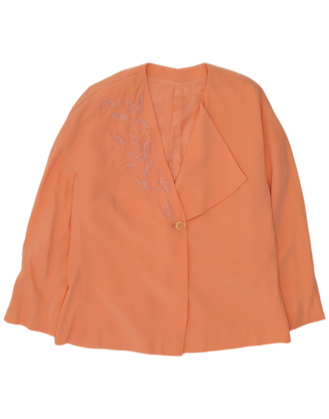 Jaqueta blazer feminina vintage com 1 botão Reino Unido 16 grande laranja