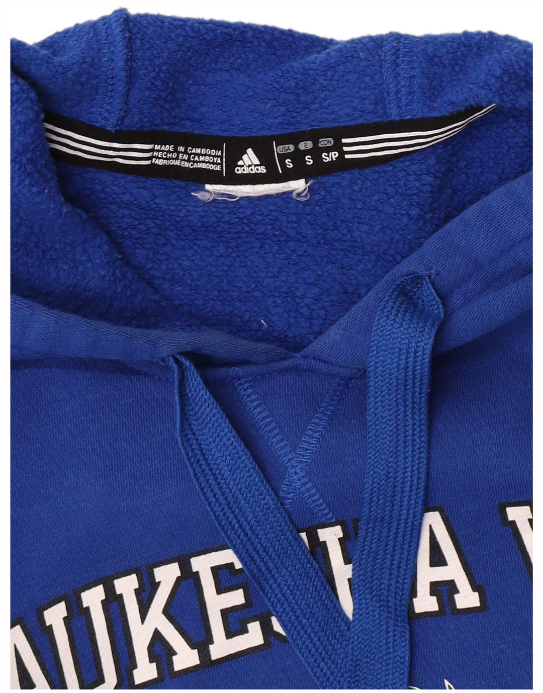 Adidas Mens Wolverines Graphic Hoodie Jumper Pequeno Azul