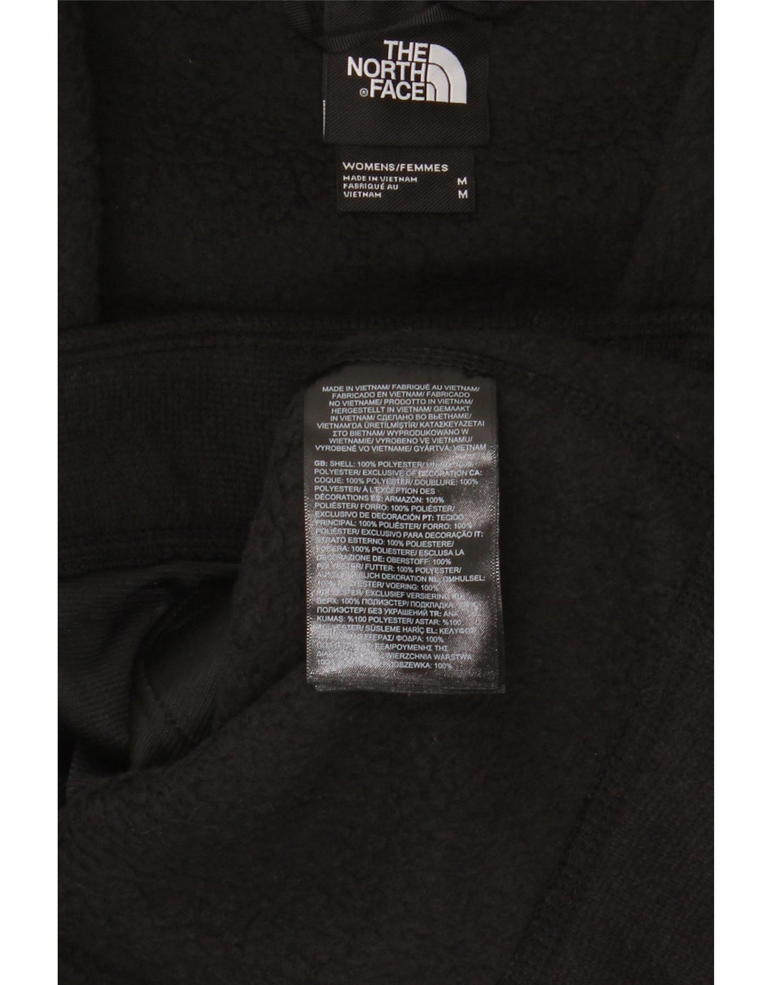 Jaqueta de treino feminina The North Face UK 14 poliéster preto médio