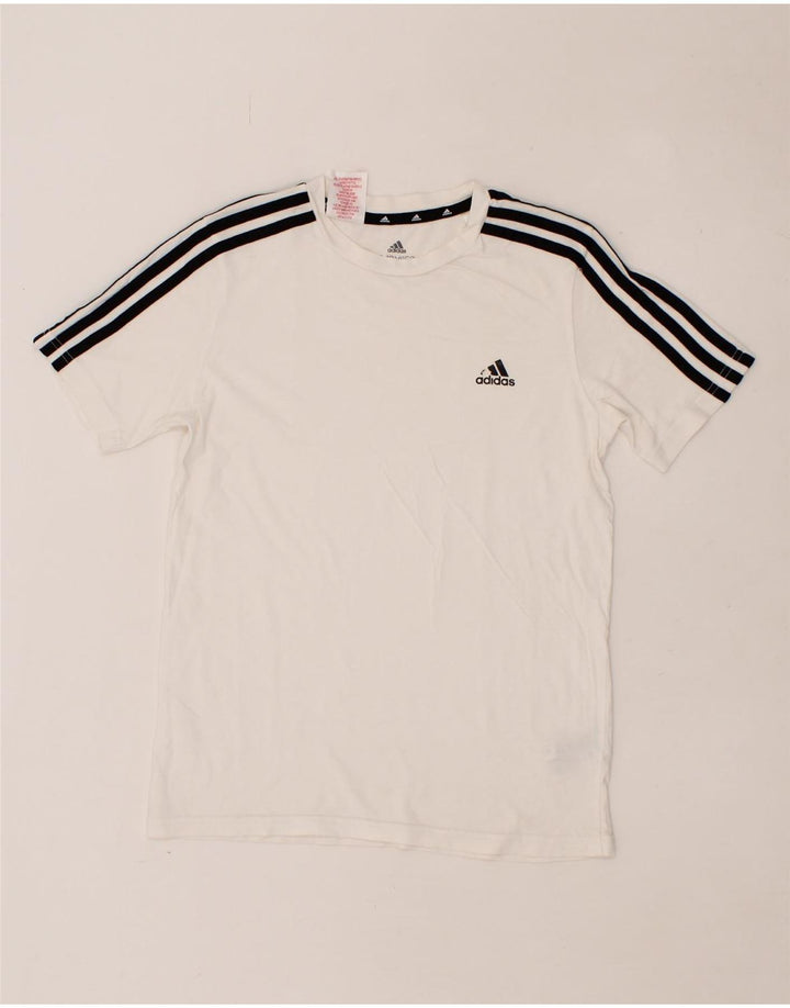 ADIDAS Girls T-Shirt Top 11-12 Years White Cotton Vintage Adidas and Second-Hand Adidas from Messina Hembry 