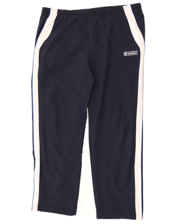 Calça de treino masculina Lotto UK 44/46 2XL azul marinho poliéster colorblock