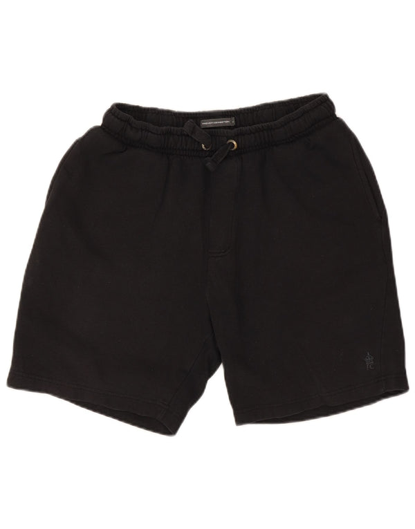 French Connection Mens Sport Shorts Médio Algodão Preto