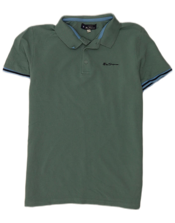 Ben Sherman Boys Polo Shirt 14-15 Years Green Cotton