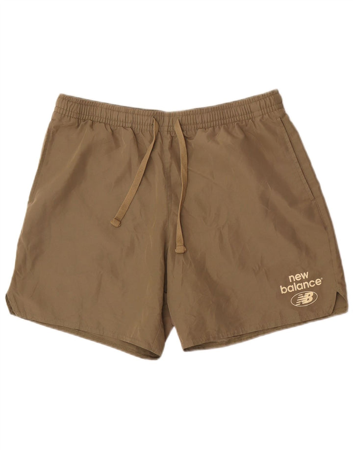Shorts de natação masculino New Balance grande poliéster cáqui