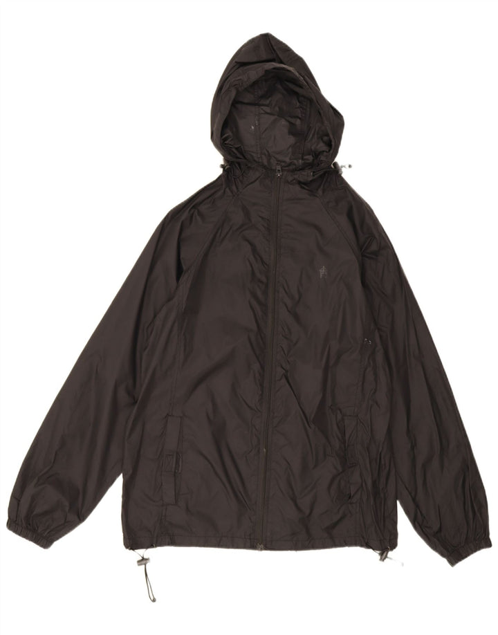 Jaqueta de chuva masculina com capuz French Connection UK 36 pequena preta
