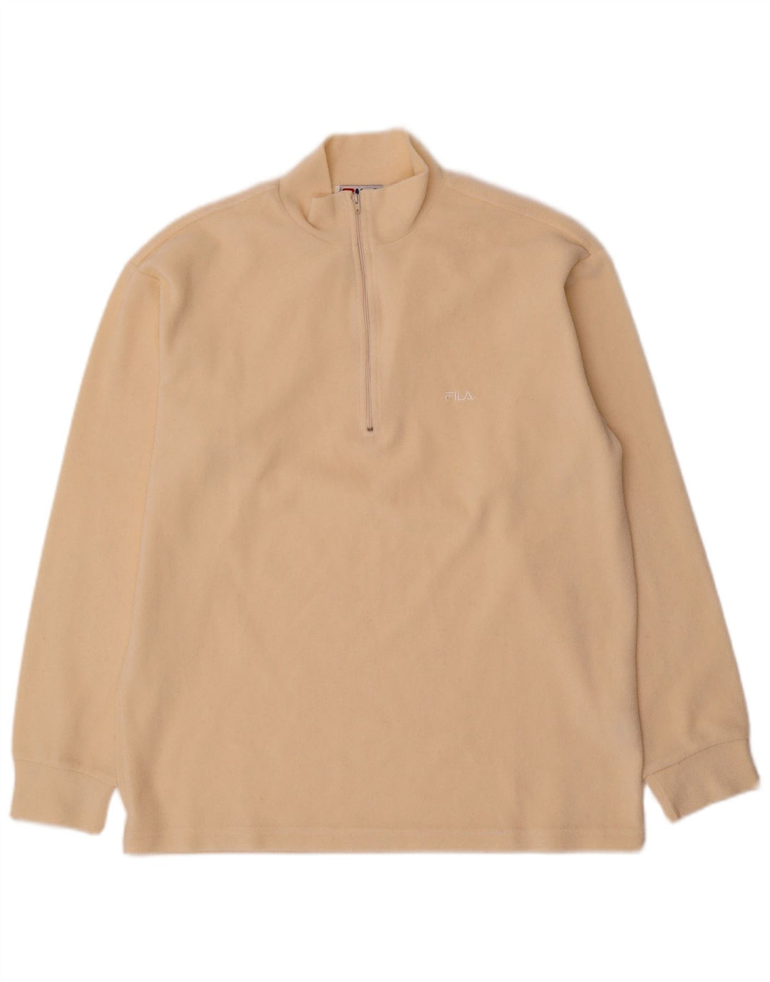 Fila Masculino Zip Neck Fleece Jumper IT 50 Médio Bege Poliéster