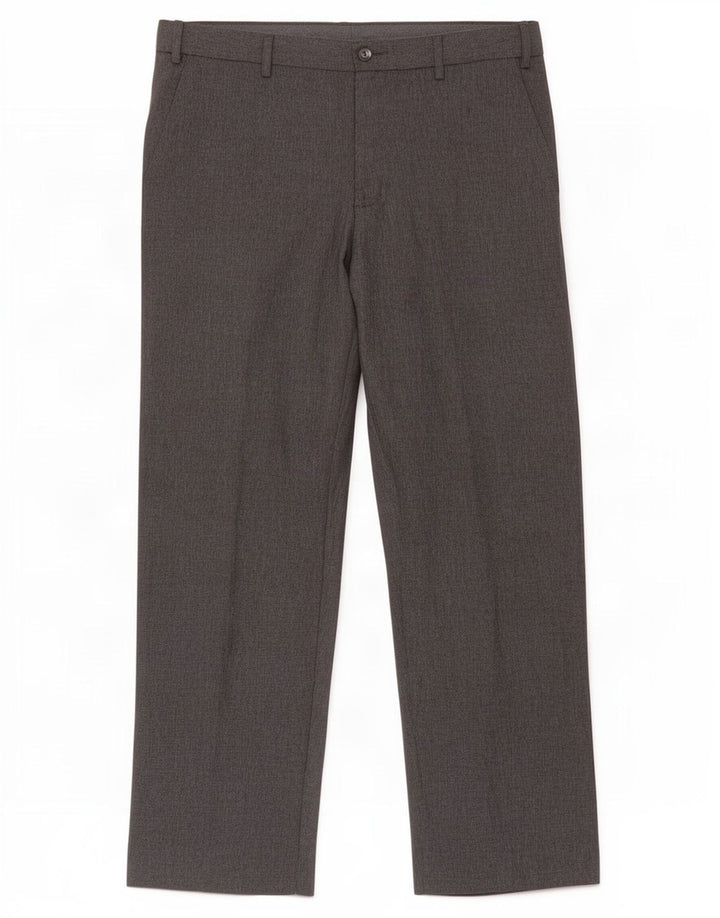 Calça masculina Marks & Spencer Regular Suit W34 L31 cinza poliéster
