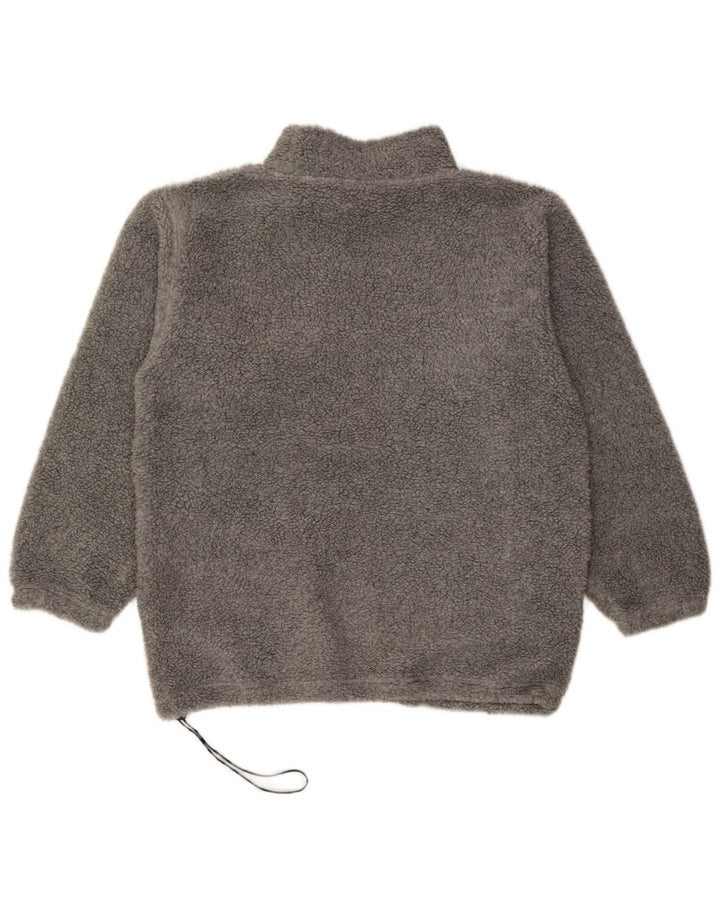 Suéter de lã masculino vintage médio cinza geométrico