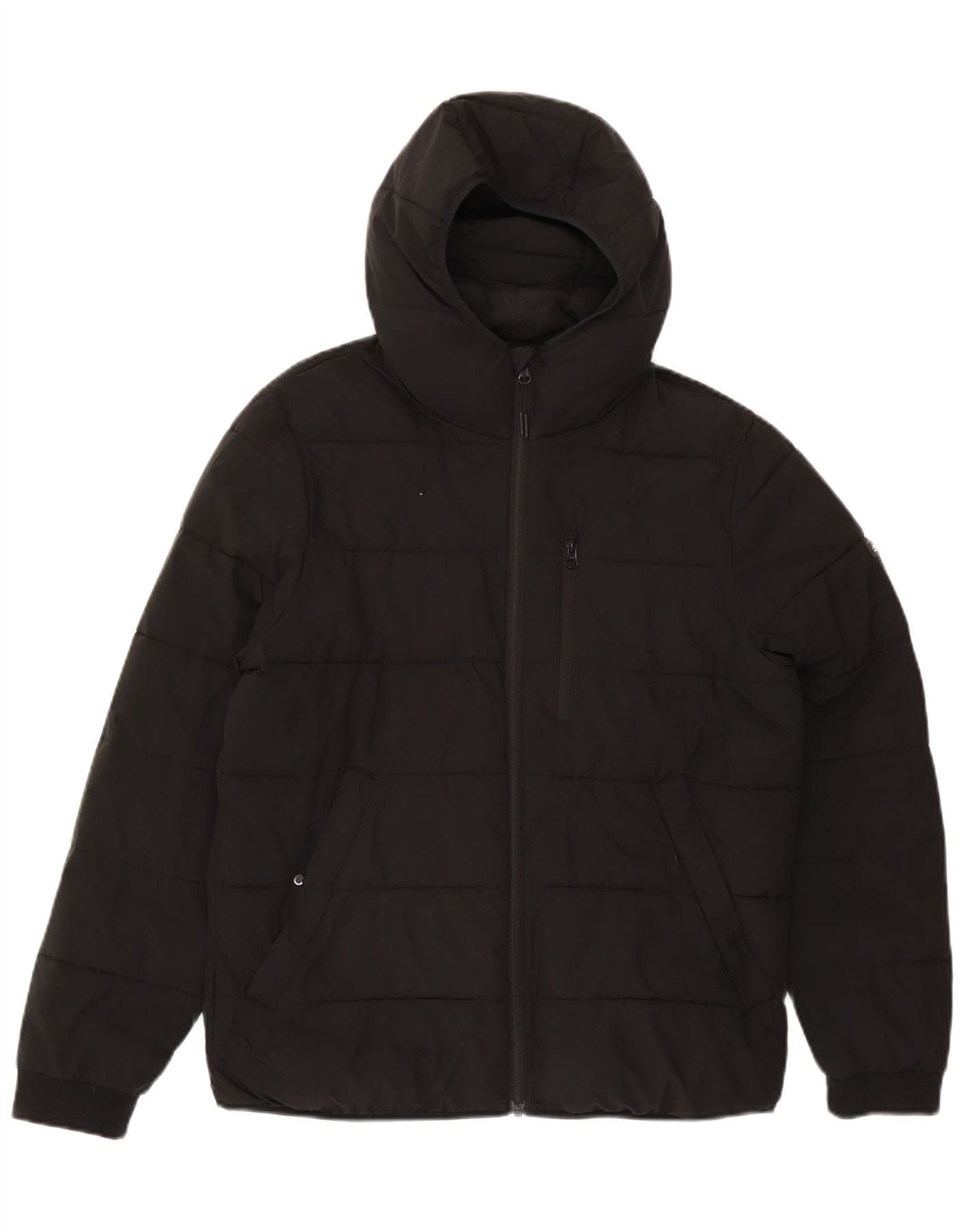 Jaqueta masculina acolchoada com capuz Abercrombie & Fitch Reino Unido 38 médio preto