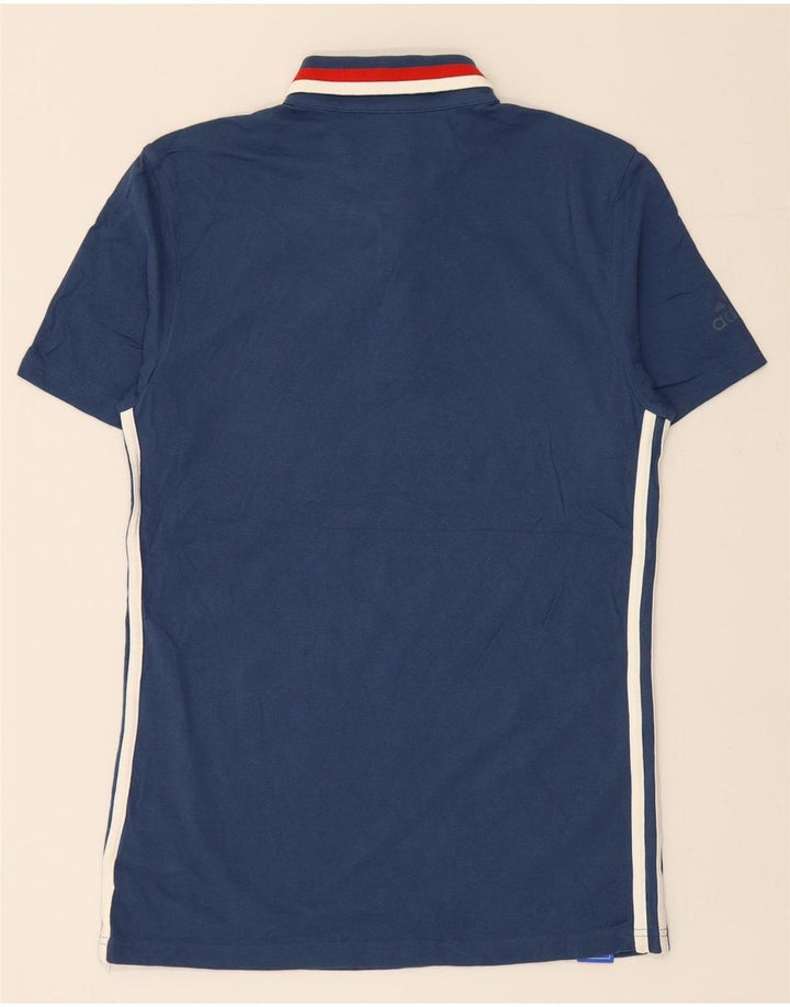 ADIDAS Mens Polo Shirt Small Navy Blue Cotton