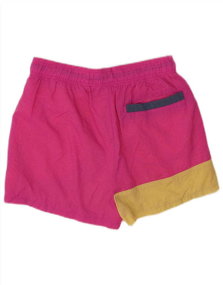 Shorts esportivos masculinos Nike médio rosa colorblock nylon
