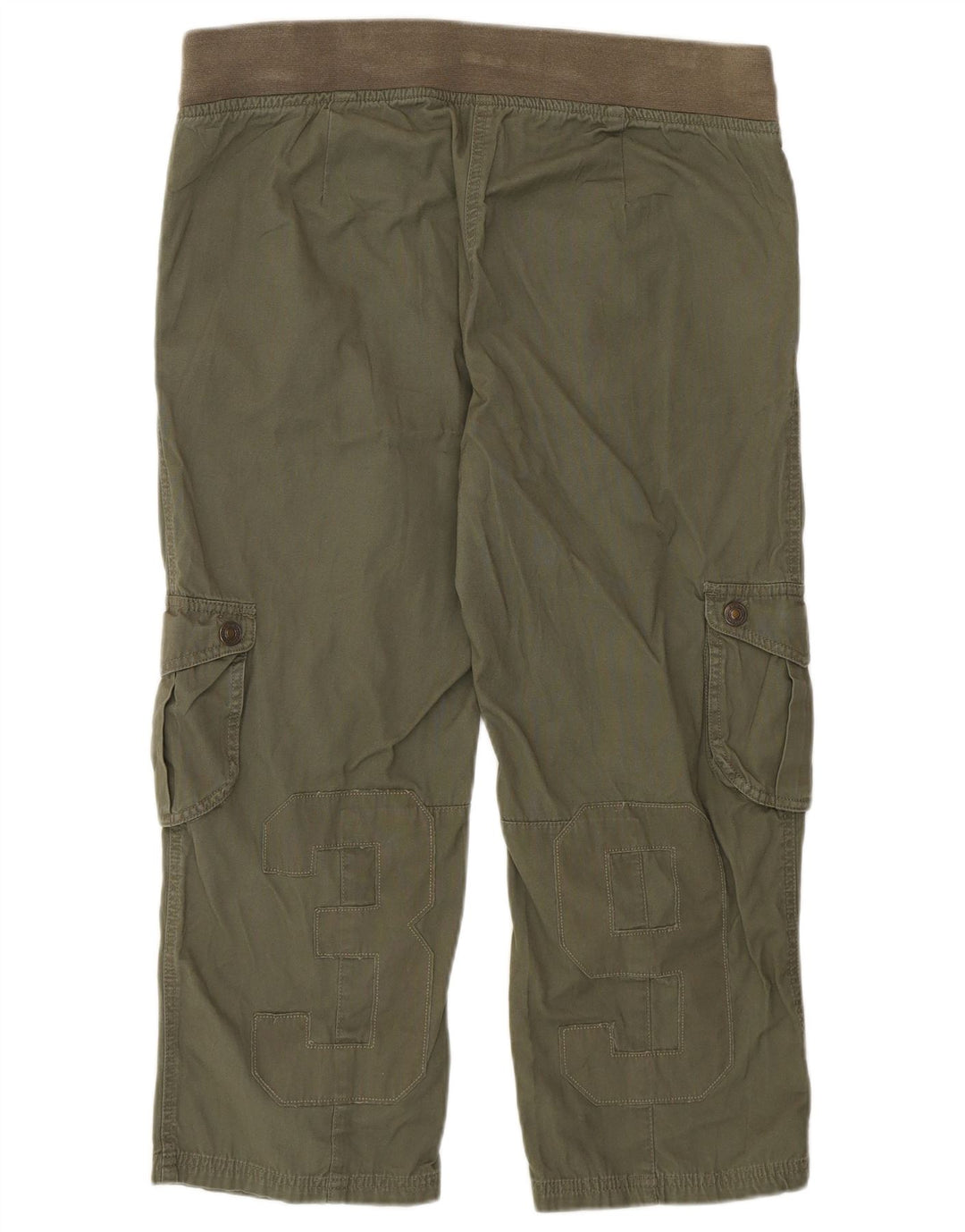 Calça Capri Cargo Feminina Benetton W36 L22 Caqui