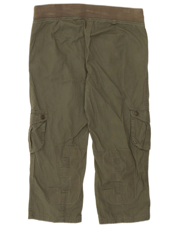 Calça Capri Cargo Feminina Benetton W36 L22 Caqui