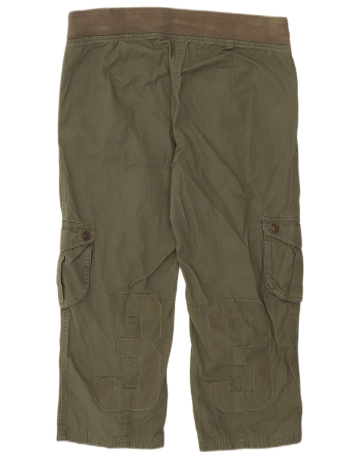 Calça Capri Cargo Feminina Benetton W36 L22 Caqui