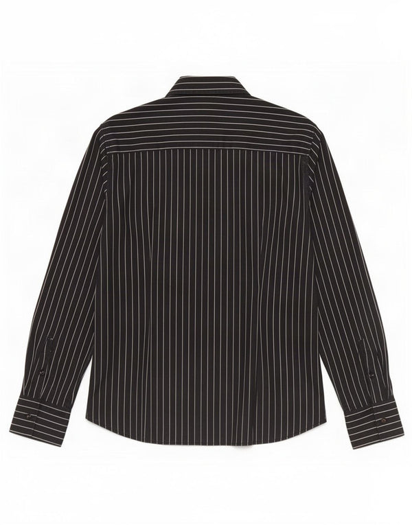 Camisa masculina Guess XL preta listrada de algodão