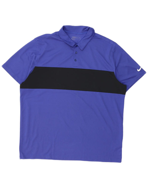 Camisa polo masculina Nike Dri Fit Standard 2XL roxo colorblock poliéster