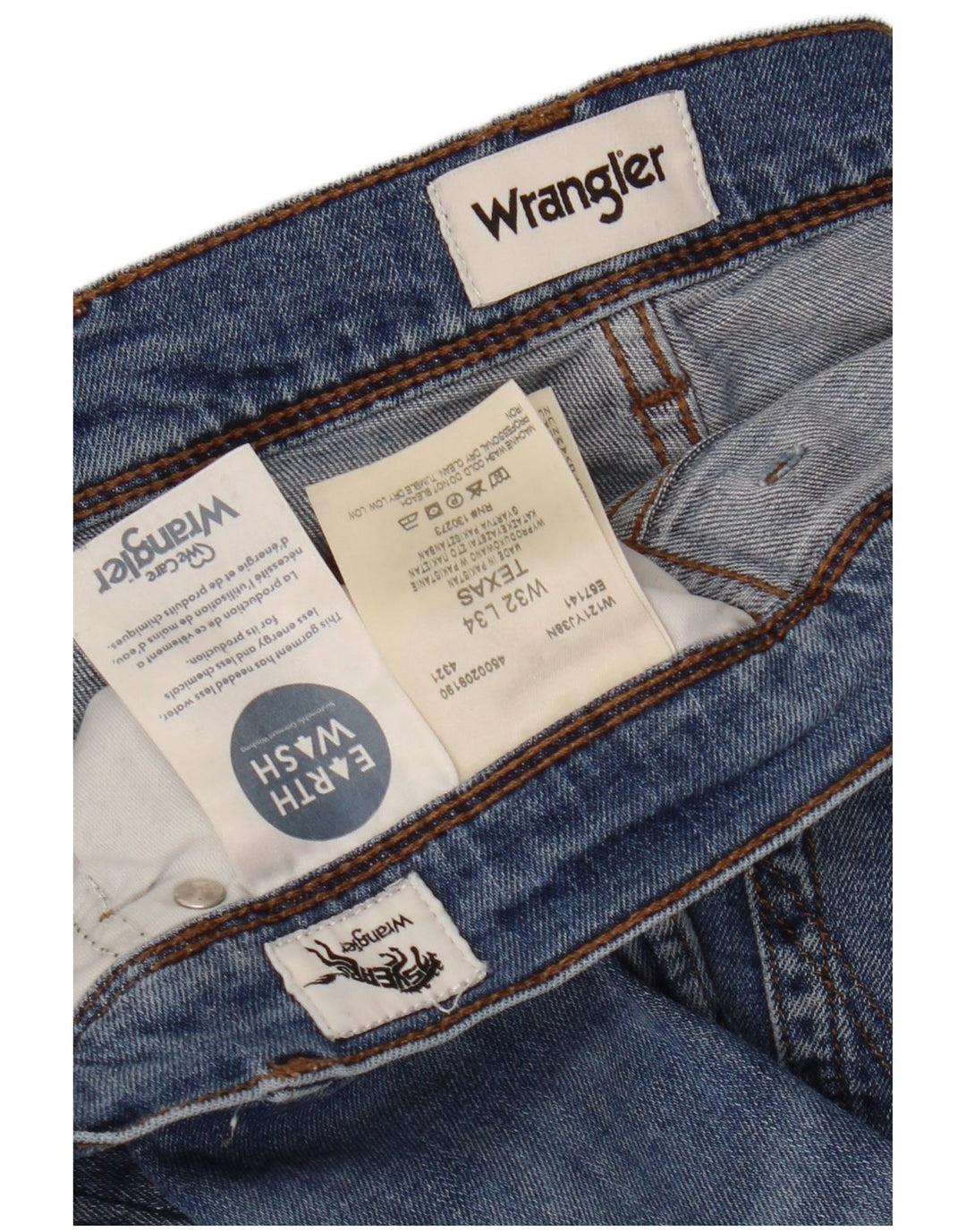 Wrangler Masculino Texas Straight Jeans W32 L31 Azul Algodão
