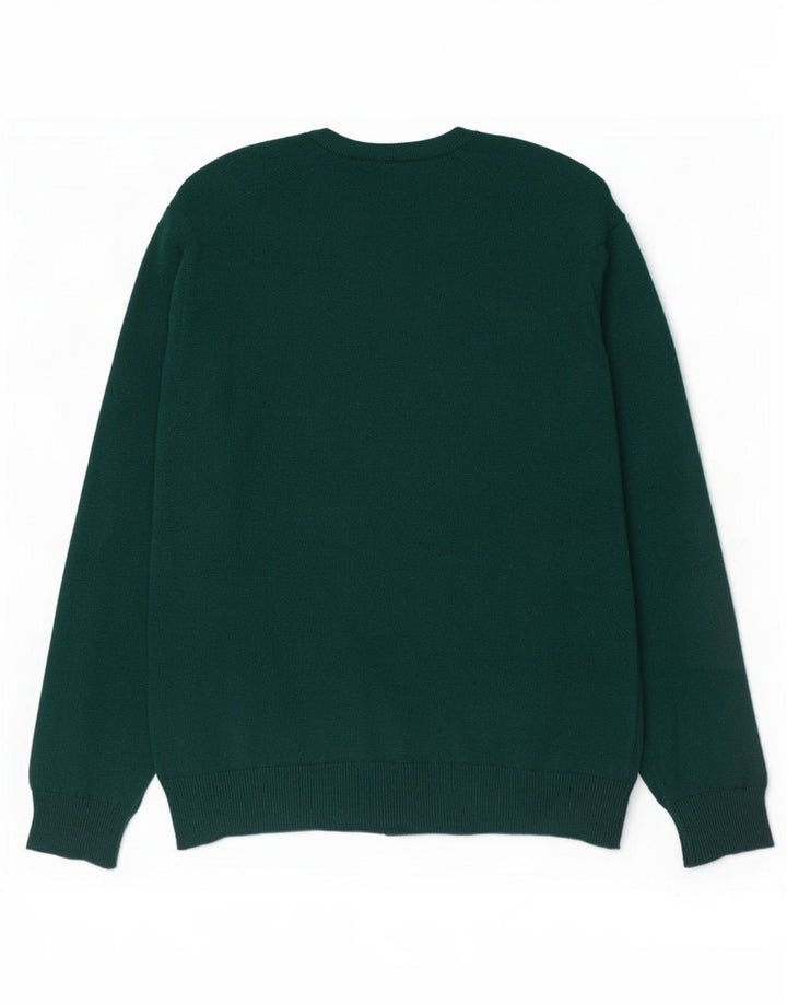 Lyle & Scott Suéter masculino com decote em V 2XL lã verde