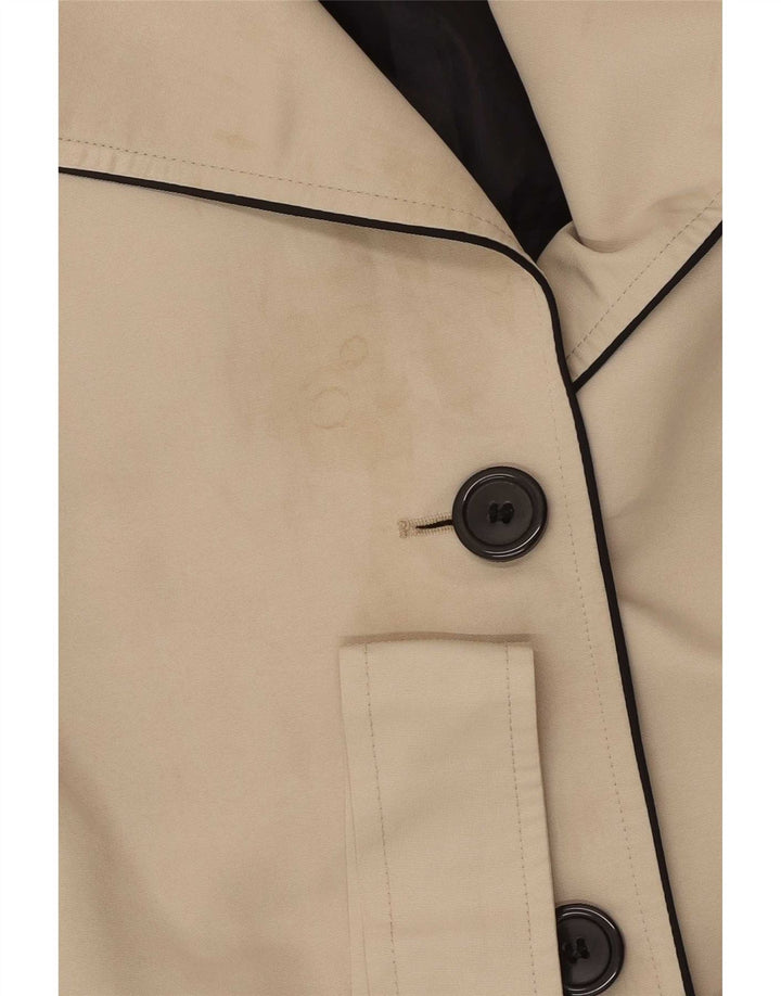 Casaco impermeável feminino Marks & Spencer UK 20 2XL poliéster bege