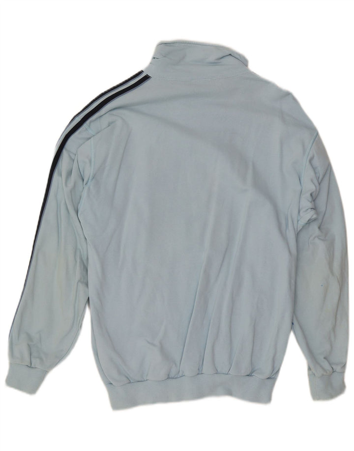 Adidas Mens Tracksuit Top Jacket UK 34/36 Pequeno Azul Algodão