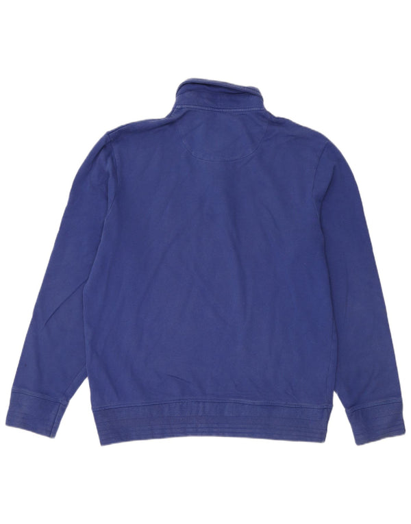 Crew Clothing Mens Polo Neck Moletom Jumper Grande Algodão Azul