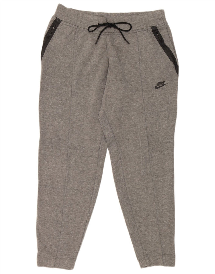 Calça de treino masculina Nike Joggers grande cinza colorblock algodão