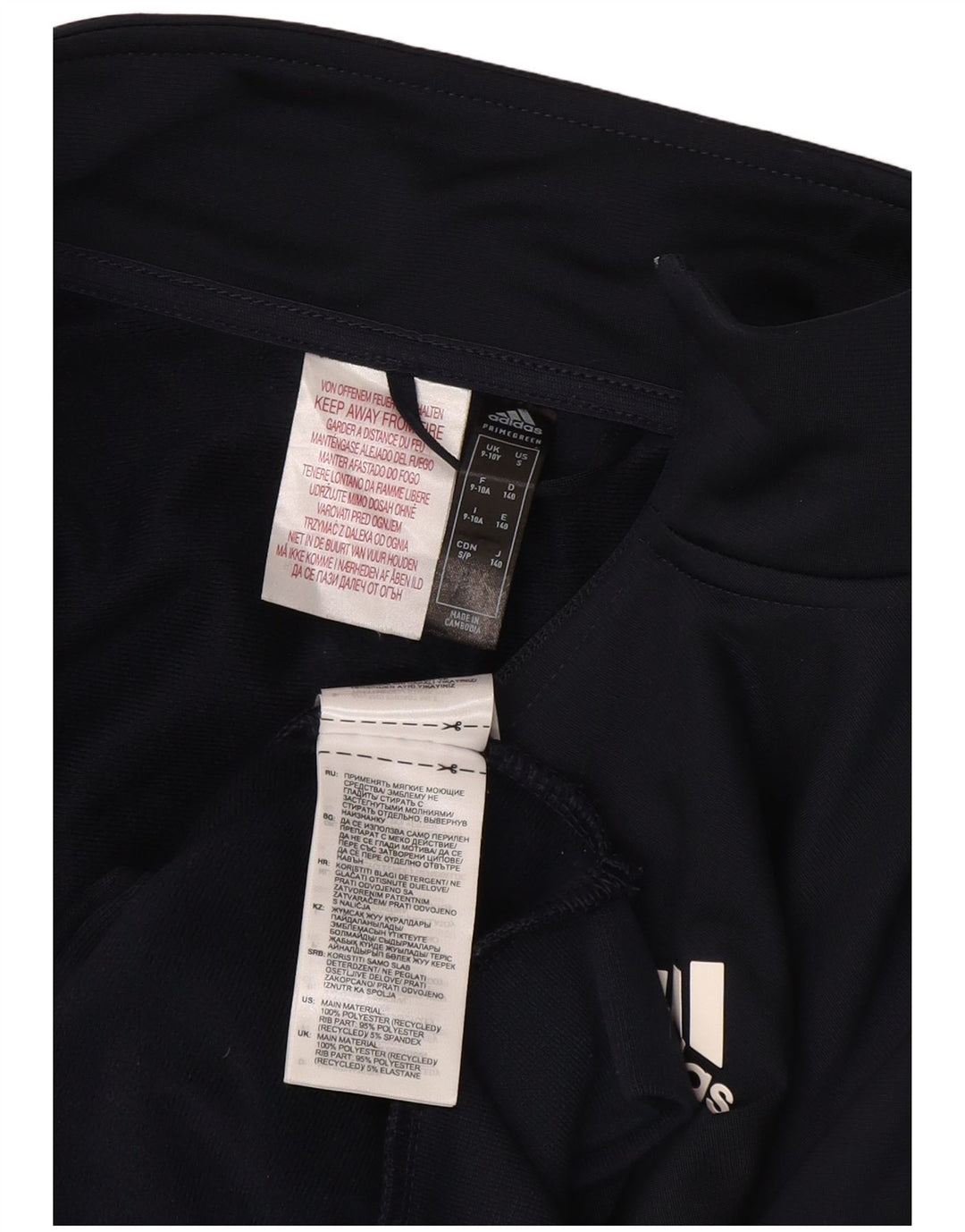 Casaco de treino adidas menino 9-10 anos azul marinho poliéster