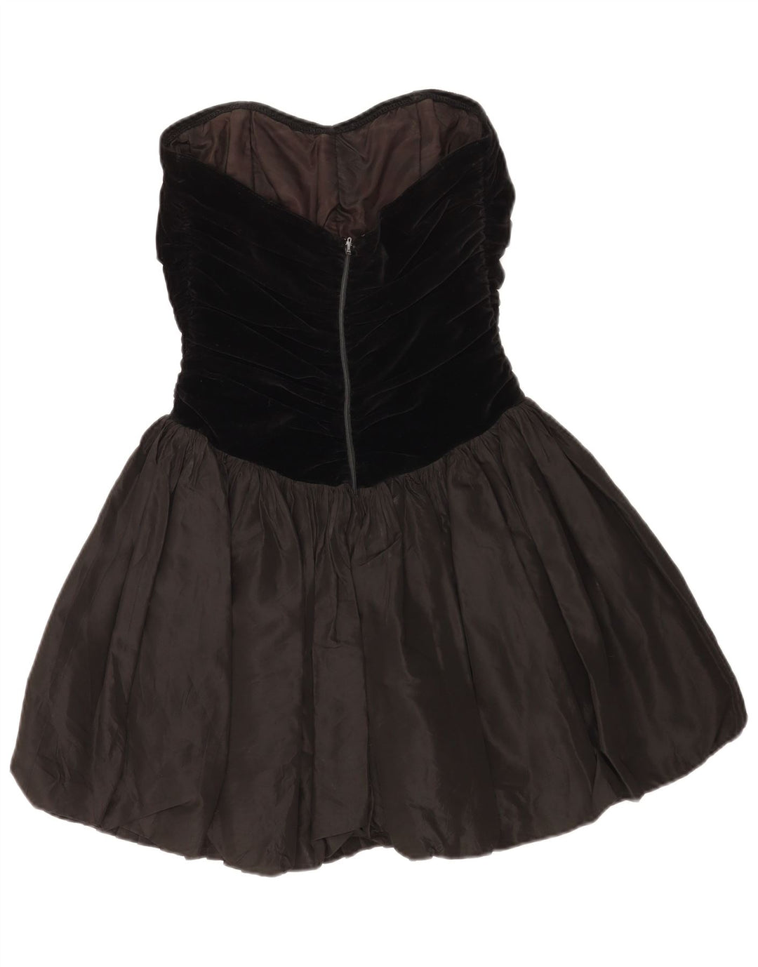 Vestido feminino Aria sem alças UK 10 pequeno bloco colorido preto