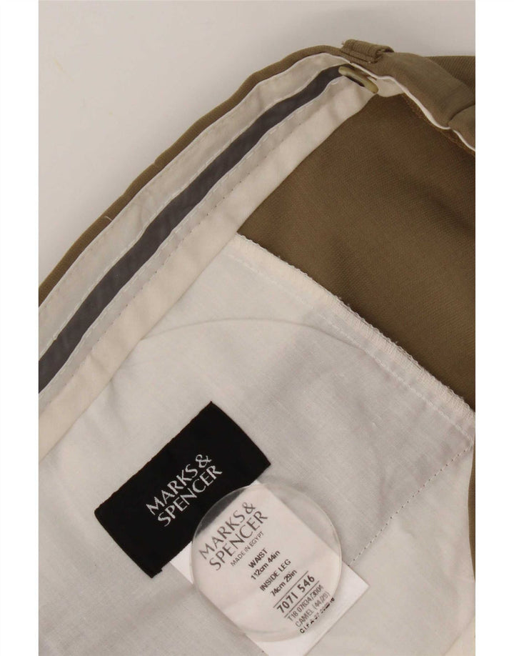 Calça masculina Marks & Spencer com pegged suit W44 L29 poliéster bege