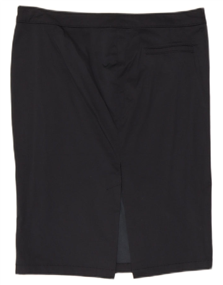 Saia lápis feminina Sisley W32 grande azul marinho
