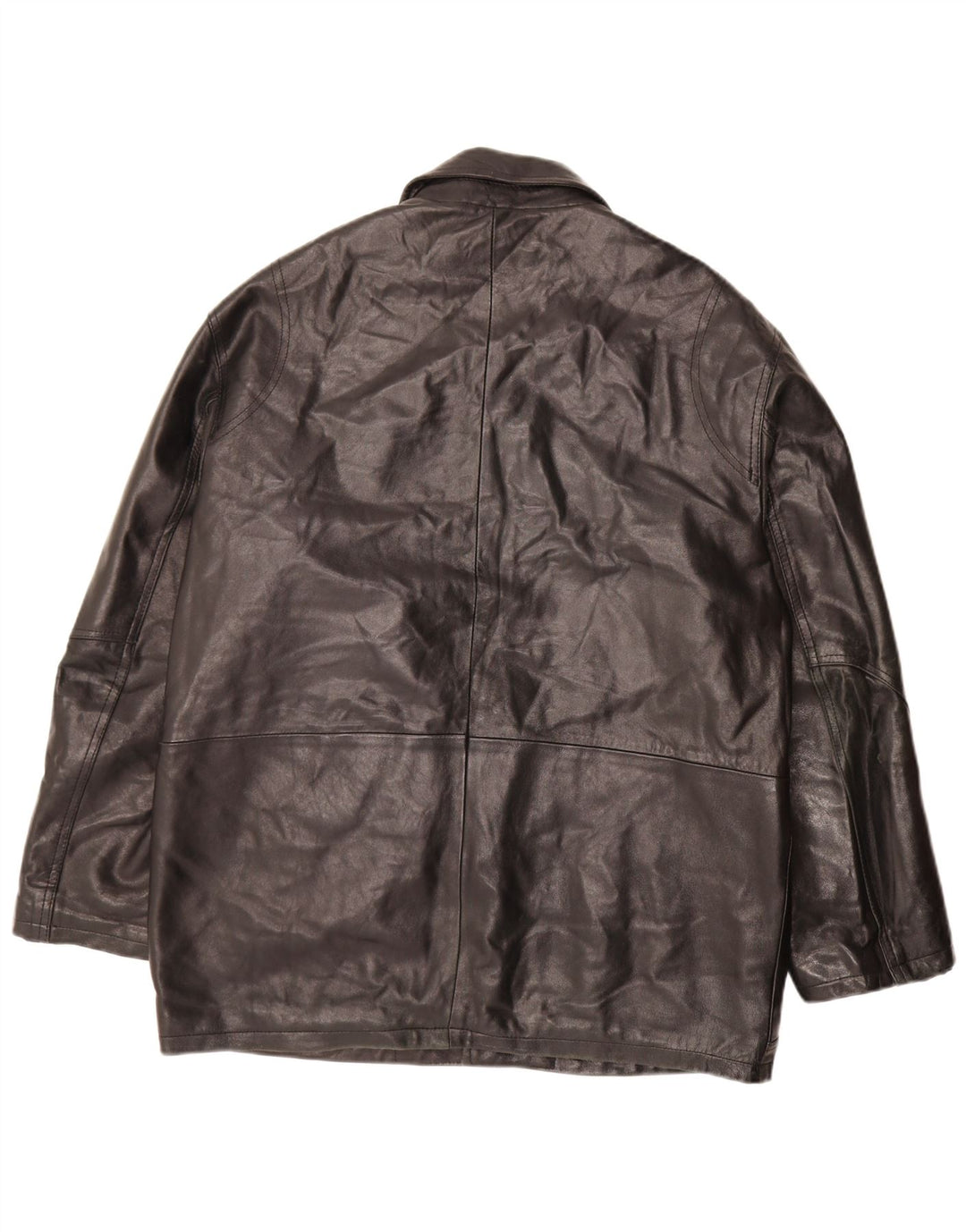 Jaqueta de couro masculina vintage IT 52 XL couro preto