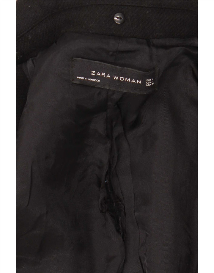 Sobretudo feminino Zara UK 14 grande preto
