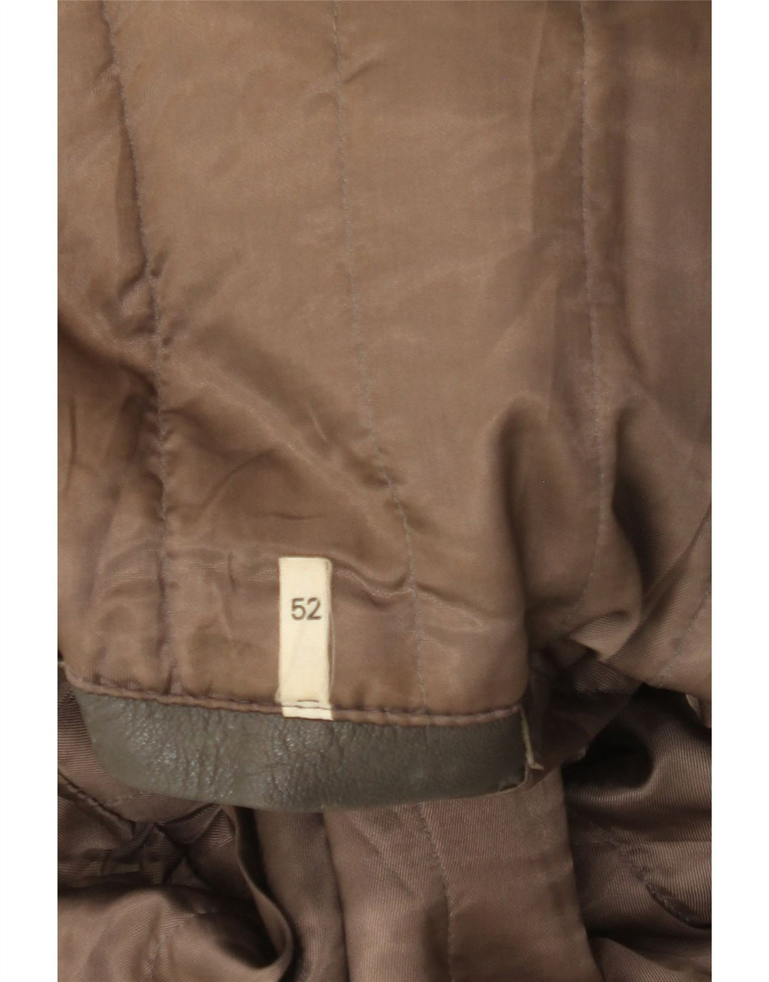 Jaqueta de couro militar masculina vintage IT 52 XL cinza