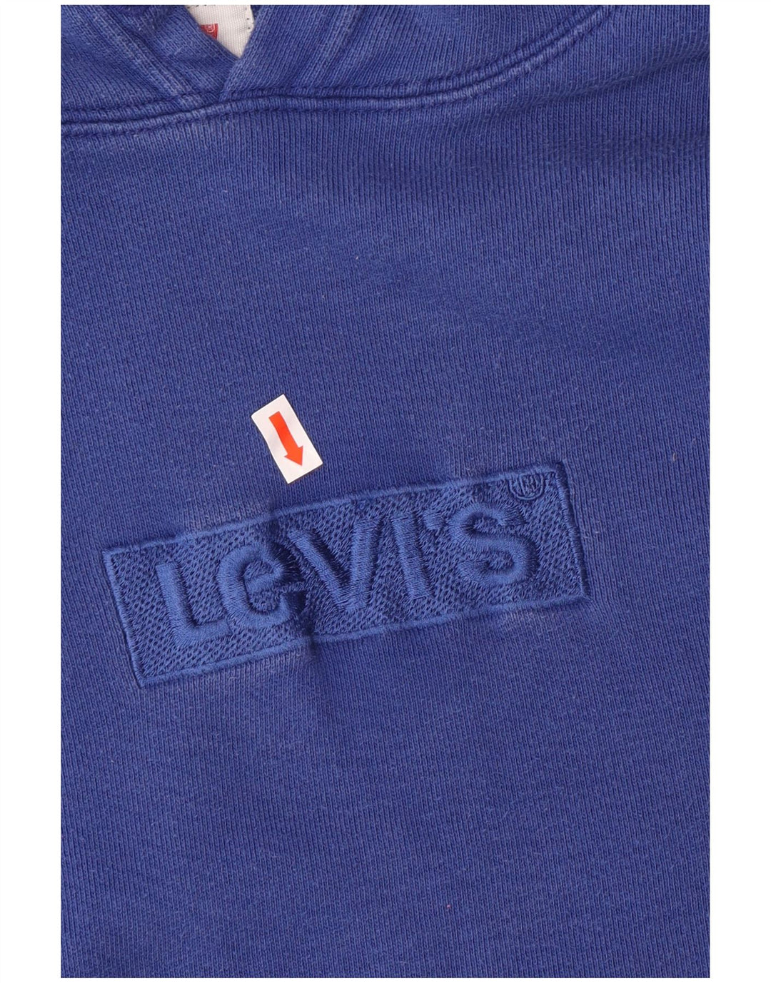 Suéter com capuz gráfico masculino Levi's médio azul algodão