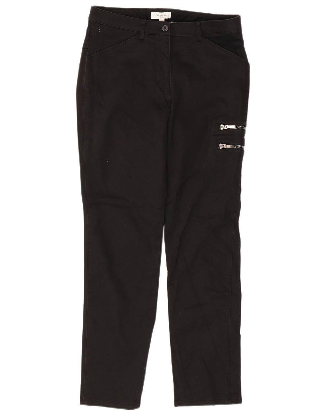 Calça cargo feminina CALVIN KLEIN US 9 médio W28 L26 algodão preto